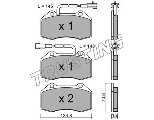 Brake Pad Set, disc brake (667.2)