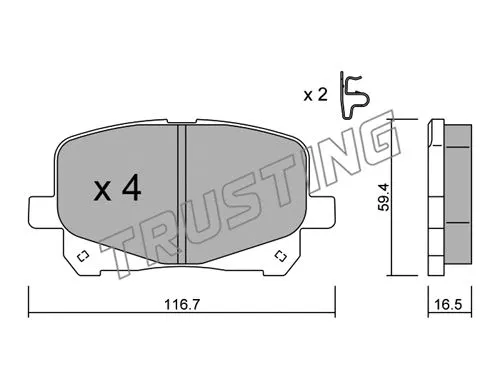 Brake Pad Set, disc brake (459.0)