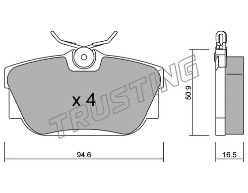 Brake Pad Set, disc brake (355.0)