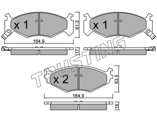 Brake Pad Set, disc brake (298.0)