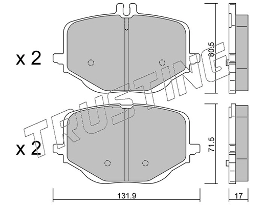 Brake Pad Set, disc brake (1314.0)