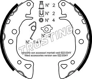 Brake Shoe Set (022.030K)