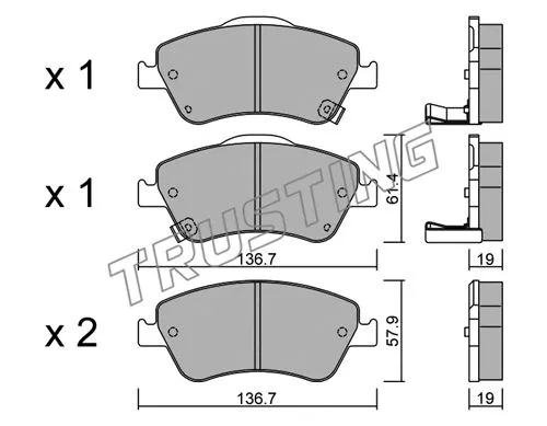 Brake Pad Set, disc brake (810.0)
