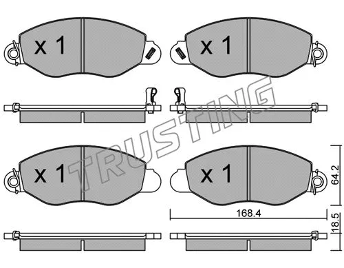 Brake Pad Set, disc brake (552.0)