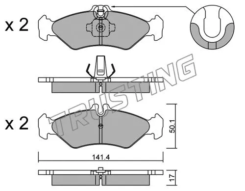 Brake Pad Set, disc brake (587.0)