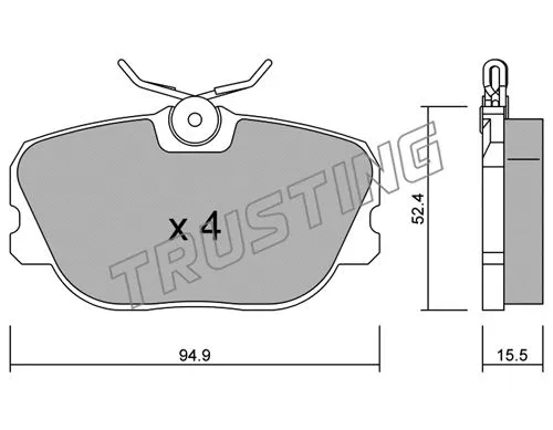 Brake Pad Set, disc brake (244.0)