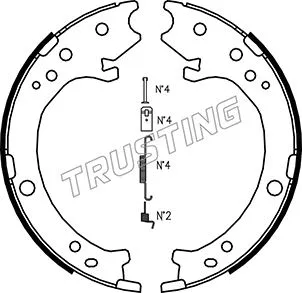 Brake Shoe Set, parking brake (044.025K)
