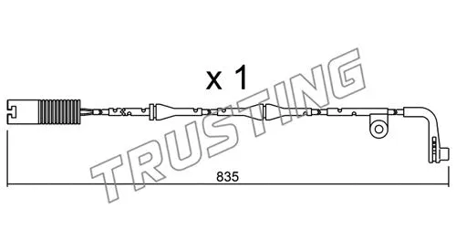 Warning Contact, brake pad wear (SU.158)