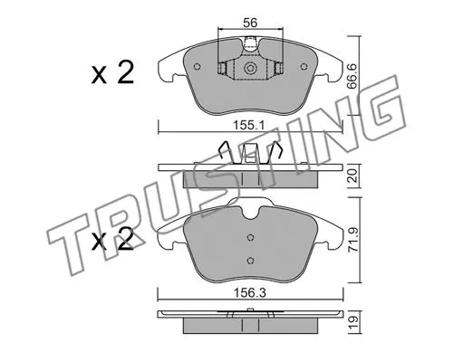 Brake Pad Set, disc brake (691.0)