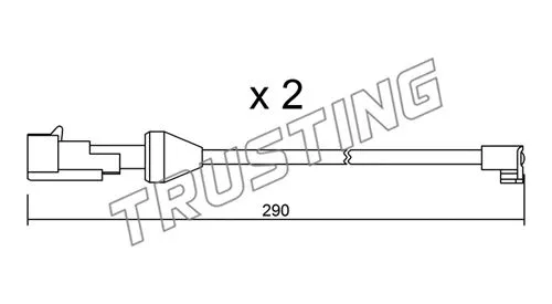 Warning Contact, brake pad wear (SU.204K)