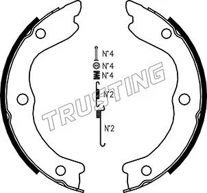 Brake Shoe Set, parking brake (067.196K)