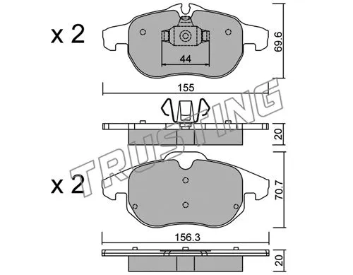 Brake Pad Set, disc brake (556.0)