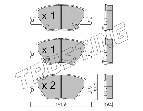 Brake Pad Set, disc brake (1177.0)