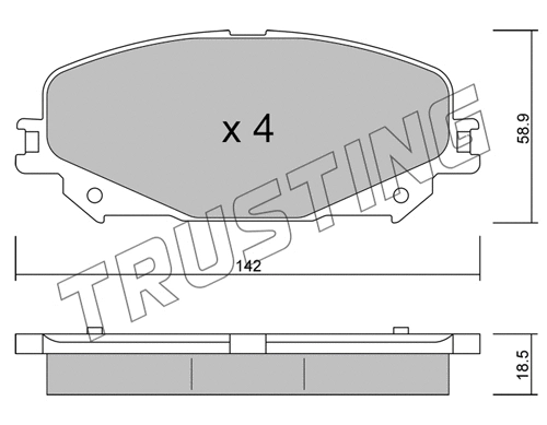Brake Pad Set, disc brake (1176.0)