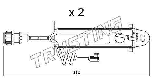 Warning Contact, brake pad wear (SU.178K)