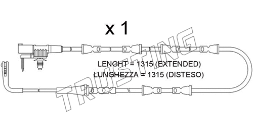 Warning Contact, brake pad wear (SU.389)