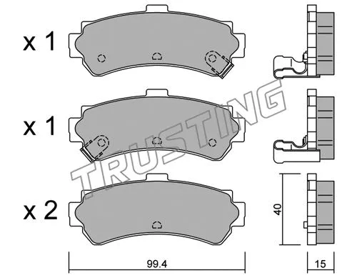 Brake Pad Set, disc brake (418.0)