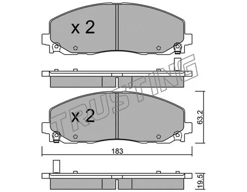 Brake Pad Set, disc brake (962.0)