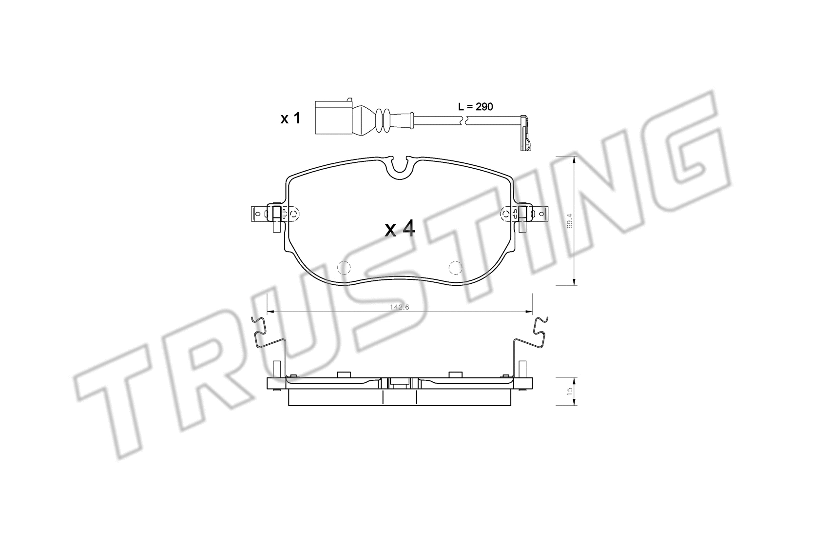 Brake Pad Set, disc brake (1319.0)