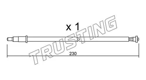 Warning Contact, brake pad wear (SU.105)