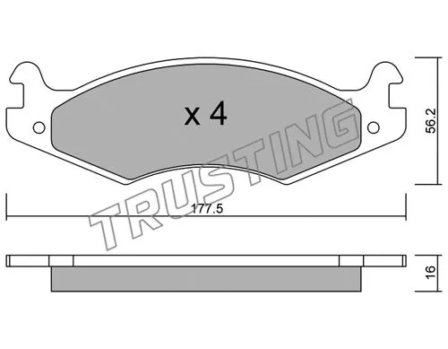 Brake Pad Set, disc brake (135.0)