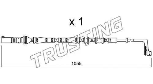 Warning Contact, brake pad wear (SU.283)