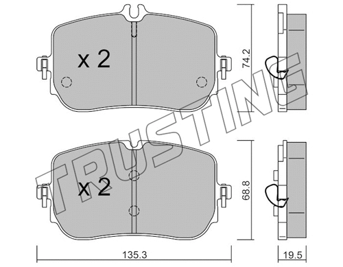 Brake Pad Set, disc brake (1268.0)