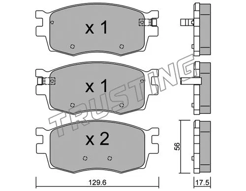 Brake Pad Set, disc brake (740.0)
