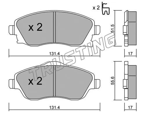 Brake Pad Set, disc brake (349.0)