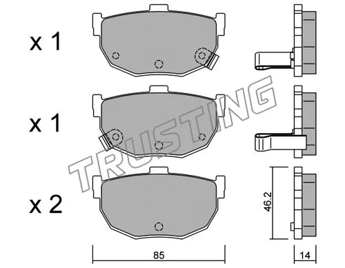 Brake Pad Set, disc brake (371.0)