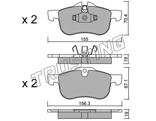 Brake Pad Set, disc brake (316.0)