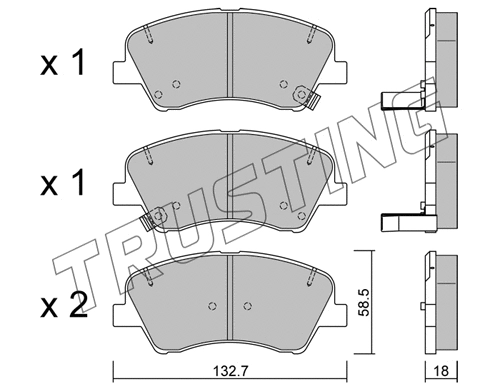 Brake Pad Set, disc brake (1167.0)