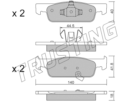 Brake Pad Set, disc brake (991.2)