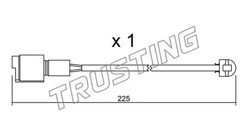 Warning Contact, brake pad wear (SU.075)