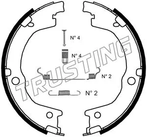 Brake Shoe Set, parking brake (049.165K)