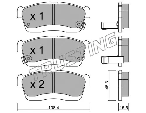 Brake Pad Set, disc brake (932.0)