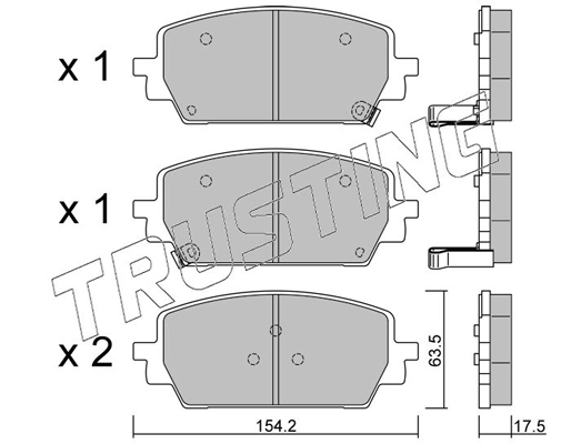 Brake Pad Set, disc brake (1303.0)