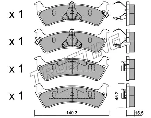 Brake Pad Set, disc brake (700.0)