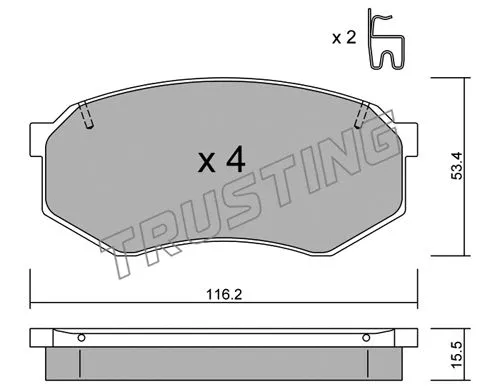 Brake Pad Set, disc brake (487.0)