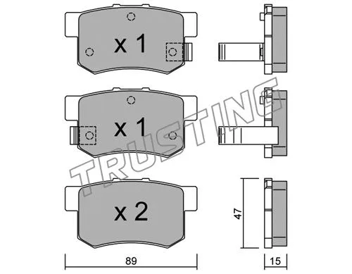Brake Pad Set, disc brake (176.0)