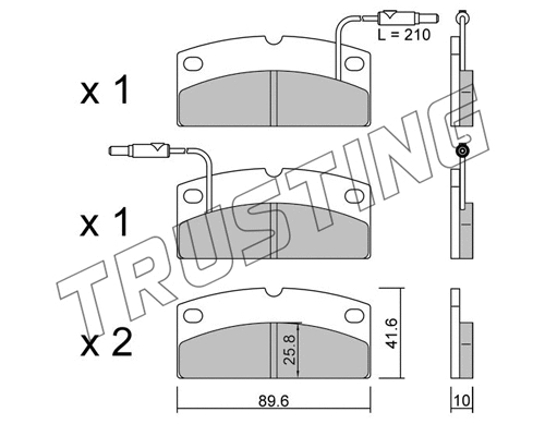 Brake Pad Set, disc brake (1231.0)