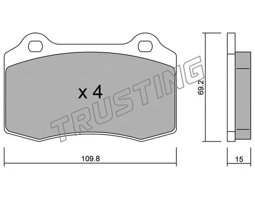 Brake Pad Set, disc brake (260.2)