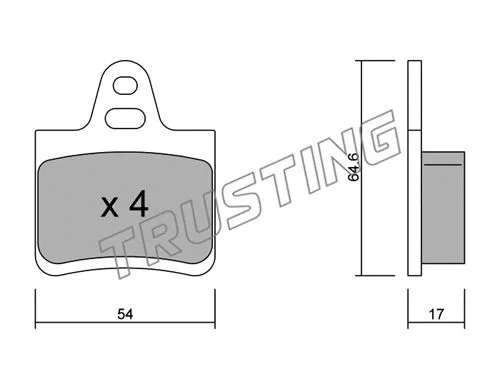Brake Pad Set, disc brake (293.0)