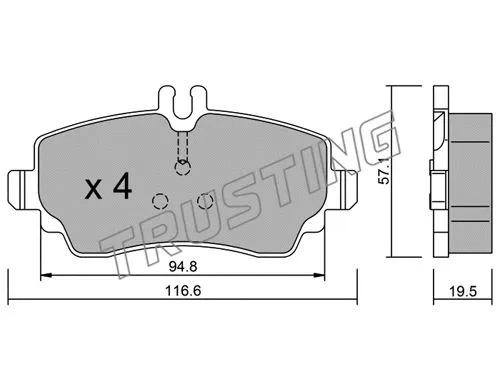 Brake Pad Set, disc brake (319.1)