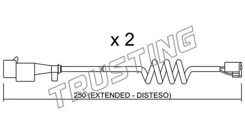 Warning Contact, brake pad wear (SU.227K)