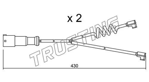 Warning Contact, brake pad wear (SU.187K)