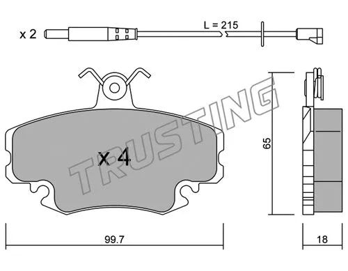 Brake Pad Set, disc brake (122.0W)