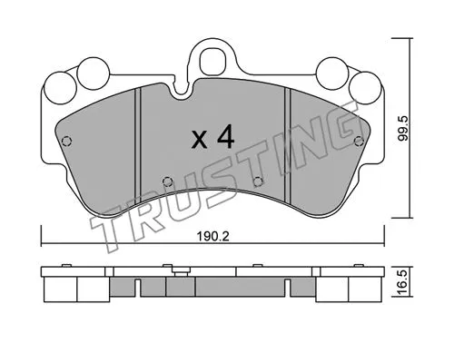 Brake Pad Set, disc brake (669.0)