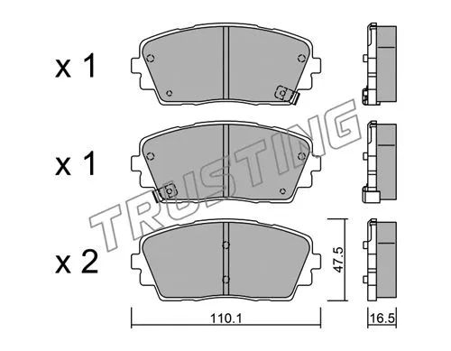Brake Pad Set, disc brake (957.0)