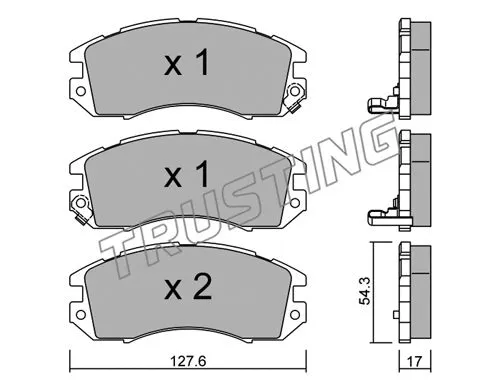 Brake Pad Set, disc brake (137.0)